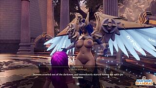 Ep5 emissary's shaved pussy eaten by curvy monster cock