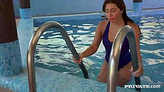 Naughty Ally Goes ATM with Trainer for Swim Team!
