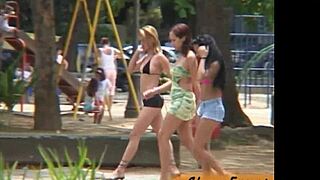 Friends enjoy outdoor activities in Rio de Janeiro