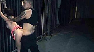 slave eats spit during rough french fuck bondage