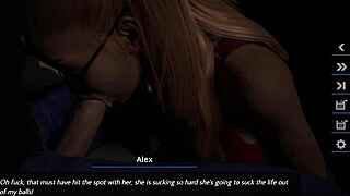 Wow, Aby Sucks Alex in Theater and Bangs Hard at Home!