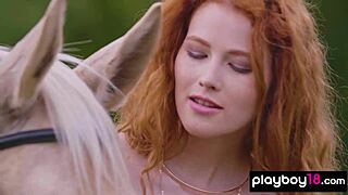 Heidi Romanova Strips Outdoors Showing Big Natural Boobs