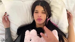 Slap Me Hard and FUCK Me Deep, Daddy! Latina Submissive Takes Creampie.