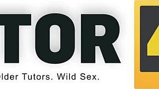 Tutor4K Sexy Mature Teacher And Young Man Become Lovers During Class!