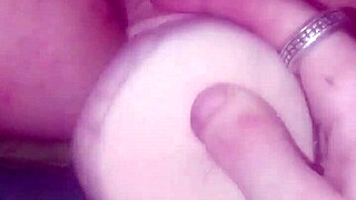 she fingers her pussy while i fill her with gigantic dildo?