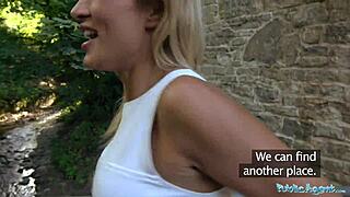 Public agent interviews cherry kiss in outdoor setting