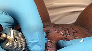 come in for your tattoo, and let's see that pussy