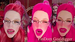 in this financial domination session, the goddess with glasses gives jerk off instructions to choose the best paypig