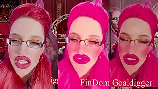 in this financial domination session, the goddess with glasses gives jerk off instructions to choose the best paypig