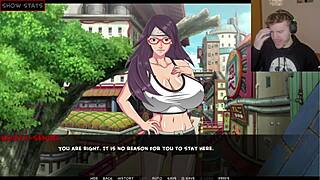 Sarada bent over in doggystyle pussy fucking during naruto parody training