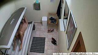 hidden camera captures public gay solarium activities secretly