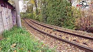 german chubby housewife gets picked up outdoors with big natural tits