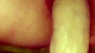 she fingers her pussy while i fill her with gigantic dildo?