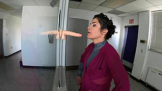 Milf Sucks Dildo for Service in Sloppy Blowjob Scene