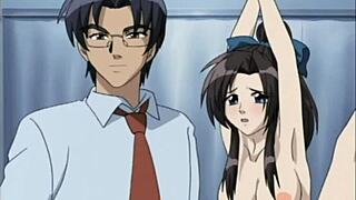 Bound Asian hentai amateur endures hardcore bondage and monster blowjob