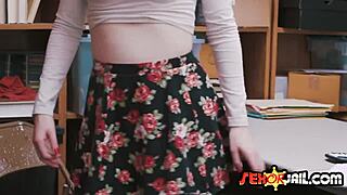 Teenage Shoplifter Dolly Leigh Screams Riding Cock