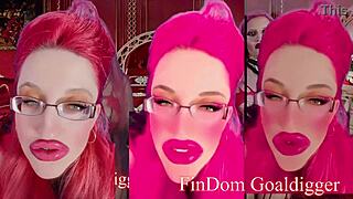 in this financial domination session, the goddess with glasses gives jerk off instructions to choose the best paypig