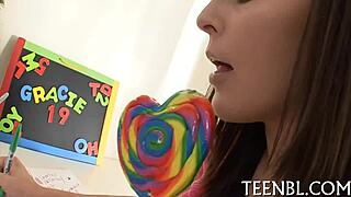 European slut gives rough blowjob and sucking in POV, leading to cumshot.