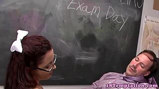 Teacher, feel my handjob in class