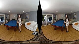 violet starr plays snooker in wankzvr virtual reality
