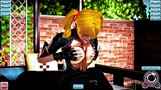 I watch hentai animation of blonde with big tits getting fucked and cumshot