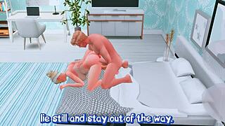 futanari girlfriend arranges hard anal for cheating wife while husband watches in sims 4 hentai.