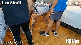 Does the workout end in hot threesome?