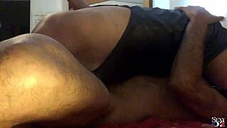 French amateur in satin nightie gets fucked hard!