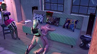 Christmas special with big tits and ass in 3d cartoon