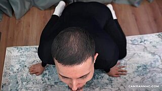 Mariana Lins, dressed up, just shoved that dildo right in her ass