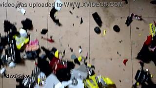 crushing big cars with boots in destruction racing