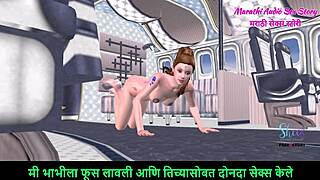 Does this animated teen finger herself on the plane?