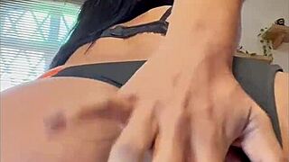 sexy babe in lingerie masturbates pussy and cums 4 times 😍