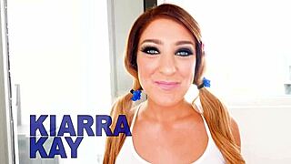 Kiarra Kay's First POV Blowjob On Huge Cock Cum Swallow