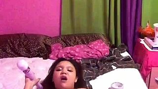 Whorella Deville goes solo with her wand massager, reaching intense orgasms 😍