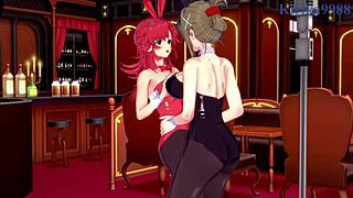 I'm watching Festenia Muse and Chitose Kisaragi and Sagiri Sakurai in intense lesbian play from Super Robot Wars J & V & T hentai