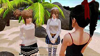 Interactive game with a harem theme in a hotel setting