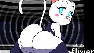 Twerking kitty in a cartoon style adult video