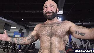 I watched two stunning horny jocks fucking doggystyle bent over at the gym