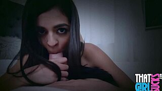 petite latina teen performs oral in pov
