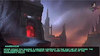 Legend of Elmora Part 3! Rough Sex Against the Rocks with Big Tits!