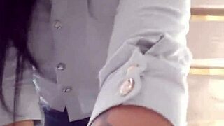 This latina teen with a big ass wears a thong in her amateur webcam show, looking so sexy and young.