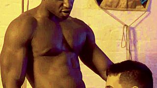 Interracial passion ignites as black hunk claims white ass