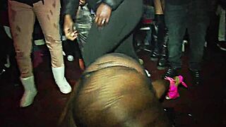 ebony girl rips clothes in public horny sex scene.