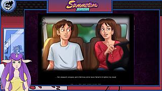 Exploring part 16 of summertime saga with mature brunette in anime game