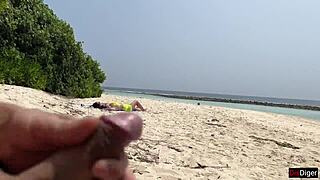 Why Jerk Off to Busty Milf and Stepdaughter Sunbathing? Cum on Their Faces!