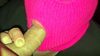 young lady gets close-up cumshot in mouth