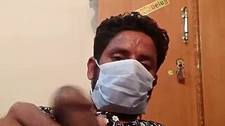 Hot gay action unfolds with a man in wife’s silk gown