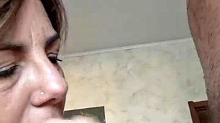 mature milf teresa sucks cock, then makes me cum with her feet.