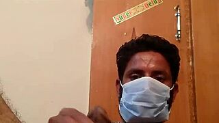 Hot gay action unfolds with a man in wife’s silk gown